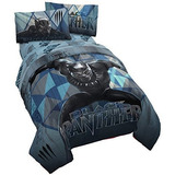 Juego Sabanas Marvel Black Panther Para Niños 100x190 Cms