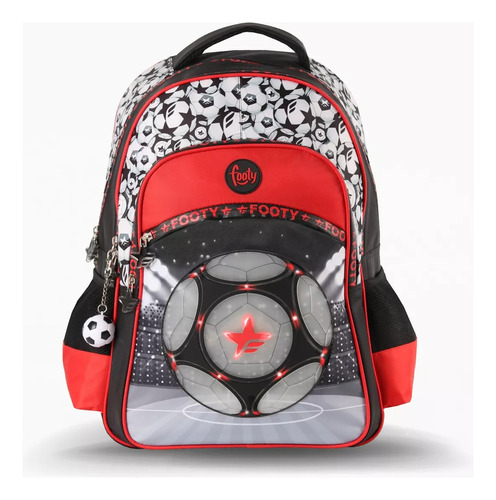 Mochila Espalda New Champions 18'' Footy Con Luz Led