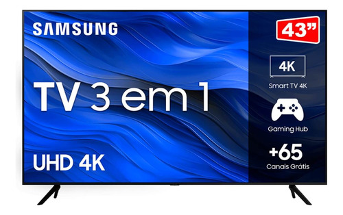 Smart Tv Samsung 43 Polegadas 3 Em 1 Cristal Uhd 4k 43cu7700