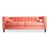 Sofá Salas Modernas Minimalistas Lounge Sillones Retro Color Rosa