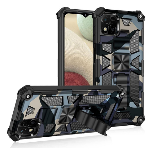 Funda De Camuflaje Militar Con Soporte Para Xiaomi Redmi10a/