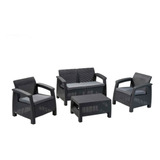 Juego De Living Jardín Exterior Gadnic 3 Sillones + Mesa