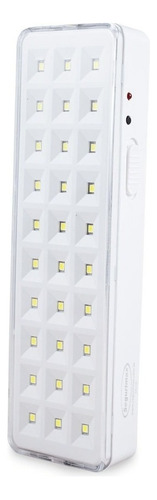 Segurimax 23957 Luminária De Emergência Led Com Bateria Recarregável 110v/220v Branca