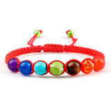 Pulsera 7 Chakras Cuarzos Tejida Unisex + Estuche Dayoshop