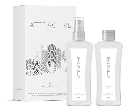 Kit Body Splash Attractive 60ml + Shower Gel Attractive 60ml