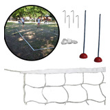 Set De Futbol Tenis 5mts Red Parantes Soga Estacas Voley