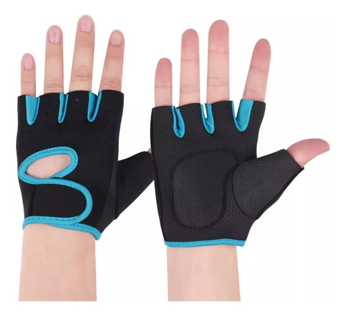 Guantes Gimnasio Con Abrojo Fit Gym Pesas  Importado Talle L