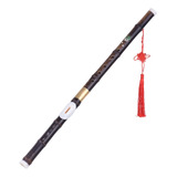 Flauta Transversal De Bambú Natural Negro Bawu Ba Wu Fs7