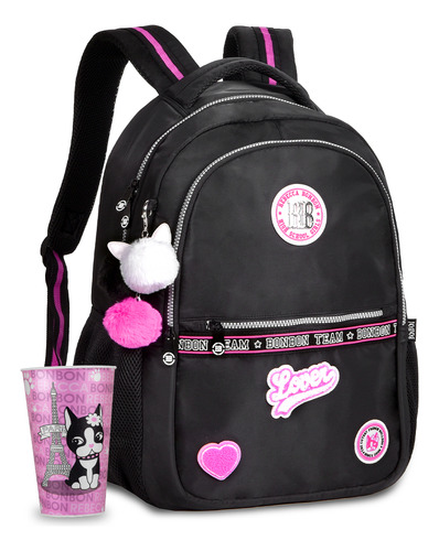 Mochila Costas Feminina Copo Oficial Rb Clio College Nova