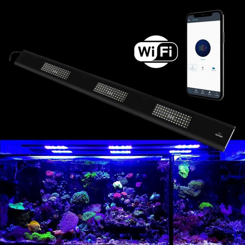 Luminária Super Led Aquário Marinho Corais 120w Bluetooth