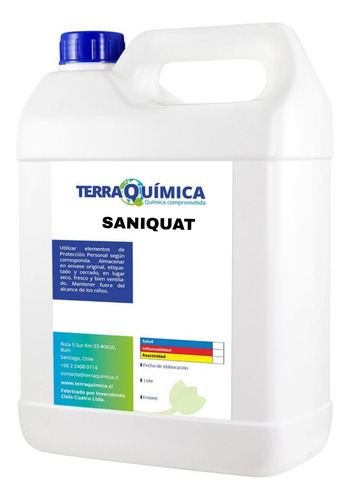 Detergente Neutro Amonio Cuaternario Saniquat Suave 5 L