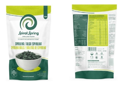 Alga Spirulina Orgánica Máxima. Espirulina 500 Bolitas