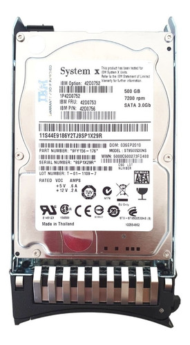 Hd Ibm 500gb 7.2k 3gb Sata 2,5 42d0753 42d0756 42d0752 @