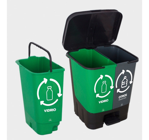 Basureros De Reciclaje 20l Vidrio Y Otros Desechos