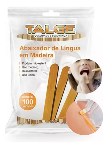 Palito Abaixador De Língua Depilação Cera Quente - 100 Peças