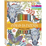 Meu Superkit Brilhante De Arteterapia! Animais Da Fazenda, De Brijbasi Art Press Ltd. Happy Books Editora Ltda., Capa Dura Em Português, 2022