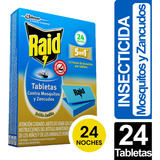 Raid Repuesto Tabletas Eléctrico Mosquitos Zancudos 24 Unidades