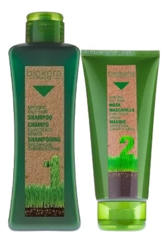 Salerm Biokera Shampoo + Mascarilla Solución Cabellos Grasos