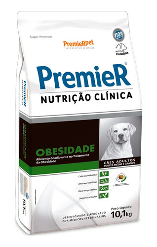 Ração Premier Nutrição Obesidade Cão Adulto Médio/gde 10,1kg