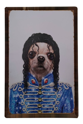 Placa Extragrande Michael Jackson Dog Moblihouse