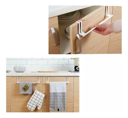 Colgador Para Puerta Toalla Cocina Baño Acero Inoxidable 28c