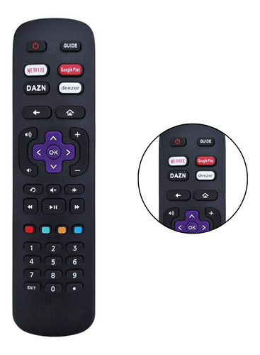 Controle Remoto Universal Compatível Com Smart Tv Aoc Roku