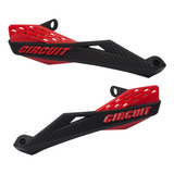 Juego Cubre Puño Moto Fenix Carbono Negro / Rojo Circuit