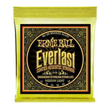 Ernie Ball 2556 Jgo Cuerdas Guitarra Everlast Coated 12-54 