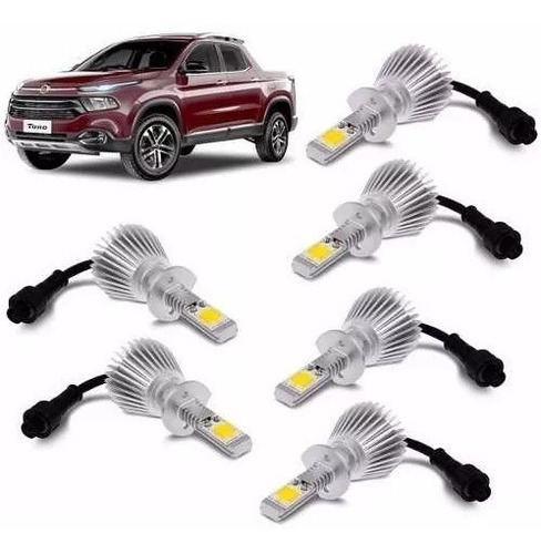 Lampada Led Fiat Toro 2016 2017 2018 2019 Farol Milha 6000k