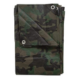 Lona Rip-stop De 5 X 7 Pies, Color Verde Camuflaje (t-57-c)