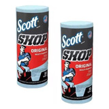Kit De 2 Rollos Scott Shop Toallas Absorbentes Azules