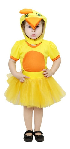 Disfraz De Primavera Pollita Amarilla Tutu Infantil Niña