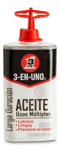 Aceite 3 En Uno Lubrica Limpia Previene 90ml Usos Multiples