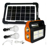 Kit Solar De Emergencia Camping Usb + 2 Ampolletas