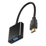 Cabo Conversor Hdmi Para Vga Notebook Monitor Pc Dvd Preto