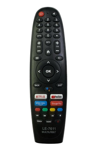 Kit 5x Controle Remoto Para Smart Tv Multilaser Tl045 Tl042