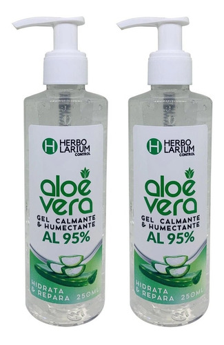 Gel De Aloe Vera Natural (2 Piezas) Calmante, Hidratante