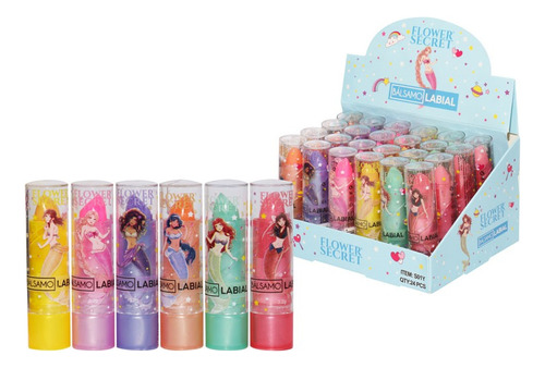 Bálsamo Labial Princesas Para Niñas Surtido Pack X6 Delicado