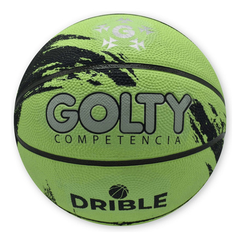 Balón De Baloncesto Golty Drible Competencia Caucho N7 Color Verde Musgo