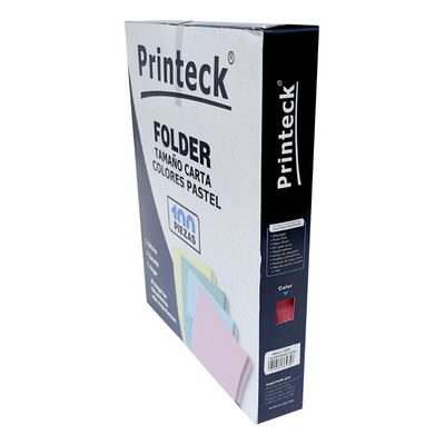Folder Printeck Tamaño Carta Color Pastel 100 Unidades Color Rosa pastel | MercadoLibre