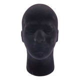 Cabeça De Isopor Preto Manequim Masculina P/ Vitrine Peruca