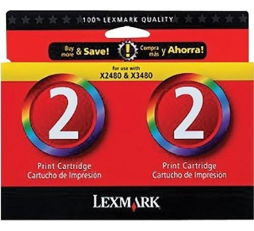 Tinta Lexmark No 2 Combo Twin Pack Para X2480 / X3480