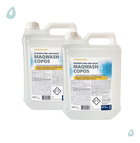 Kit 2 Maq-wash Copos 5l - Detergente Máquina Lavar Louças