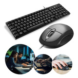 Teclado E Mouse Barato Basico Com Fio Usb Qualidade