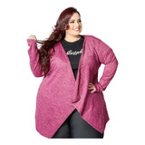 Cardigan Casaquinho Feminino Plus Size Em Lanzinha