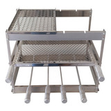 Grill Inox Chapa Grossa 64x43 - 4 Espetos + 1 Grelha Moeda