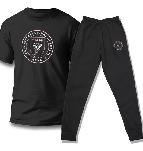 Conjunto Inter Miami Remera Jogging Pantalon Algodon Futbol