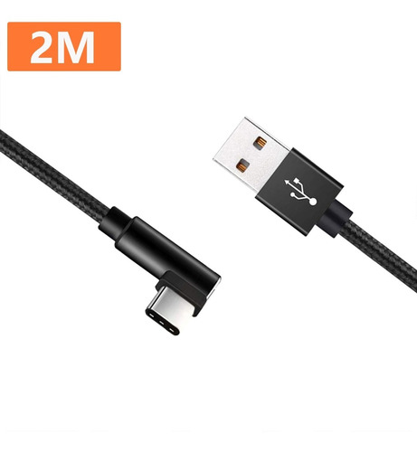 Cable Reforzado Carga Tipo C Para Huawei Xiaomi Samsung 2m