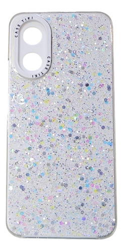 Carcasa Para Oppo A17 Brillo Glitter Con Pop Socket 