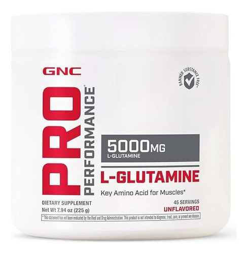 Gnc Pro Performance L-glutamina 225g Función Intestinal